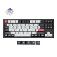 KEYCHRON Q3 HE (Q3H-M1) QMK WIRELESS CUSTOM HALL EFFECT KEYBOARD PURPLE SWITCH 80% US LAYOUT