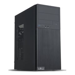 POWERTECH PC CASE PT-1308 ΜΕ 550W PSU, ATX, 330X175X405MM, ΜΑΎΡΟ