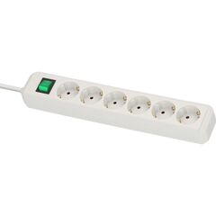 BRENNENSTUHL ECO-LINE ΠΟΛΎΠΡΙΖΟ ΑΣΦΑΛΕΊΑΣ 6 ΘΈΣΕΩΝ ΜΕ ΔΙΑΚΌΠΤΗ ΚΑΙ ΚΑΛΏΔΙΟ 1,5M/ H05VV-F/ 3G1,5 WHITE (1159520015) (BNN1159520015)