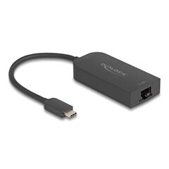 DELOCK ΑΝΤΆΠΤΟΡΑΣ ΔΙΚΤΎΟΥ 66046, USB-C, 2.5GBPS ETHERNET, ΜΑΎΡΟΣ