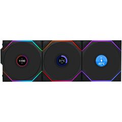 LIAN LI UNI FAN TL-LCD WIRELESS 120 BLACK (3PCS & CONTROLLER) CASE FAN