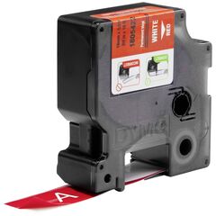 ΤΑΙΝΊΑ ΕΤΙΚΕΤΟΓΡΆΦΟΥ DYMO IND RHINO TAPE VINYL WHITE ON RED 19MM (1805422) (DYM1805422)