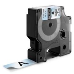ΤΑΙΝΊΑ ΕΤΙΚΕΤΟΓΡΆΦΟΥ DYMO IND RHINO TAPE PERMANENT POLYESTER BLACK ON TRANSPARANT 19MM (622290) (DYM622290)