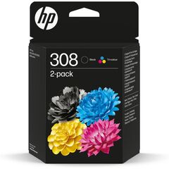 HP ΜΕΛΆΝΙ INKJET NO.308 2-PACK BLACK/TRI-COLOR (6L6S6UE) (HP6L6S6UE)