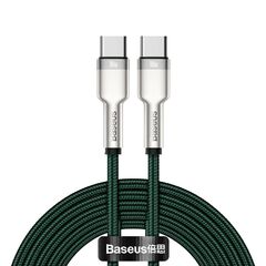 BASEUS CAFULE METAL BRAIDED USB 2.0 CABLE USB-C MALE - USB-C MALE ΠΡΆΣΙΝΟ 2M (CATJK-D06) (BASCATJK-D06)