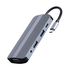 GEMBIRD USB-C DOCKING STATION ΜΕ HDMI 4K PD ΓΚΡΙ (A-CM-COMBO8-02) (GEMA-CM-COMBO8-02)