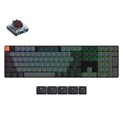 KEYCHRON K5 V2 (K5X-B3) QMK WIRELESS MECHANICAL KEYBOARD BROWN SWITCH RGB 100% US LAYOUT