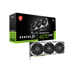 MSI VGA PCI-E NVIDIA GF RTX 4070 SUPER 12G VENTUS 3X OC, 12GB/192BIT, GDDR6X, HDMI/3XDP, 2 SLOT FANSINK, TRIPLE FAN, 3YW.