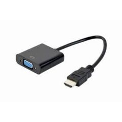 GEMBIRD A-HDMI-VGA-04 ADAPTER HDMI-A(M) ->VGA (F), ON CABLE, BLACK (A-HDMI-VGA-04) (GEMA-HDMI-VGA-04)
