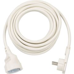 BRENNENSTUHL QUALITY PLASTIC EXTENSION CABLE WITH FLAT PLUG 5M H05VV-F3G1.5 WHITE (1168980250) (BNN1168980250)