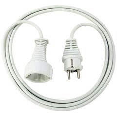 BRENNENSTUHL QUALITY PLASTIC EXTENSION CABLE 3M WHITE H05VV-F 3G1,5 (1168430) (BNN1168430)
