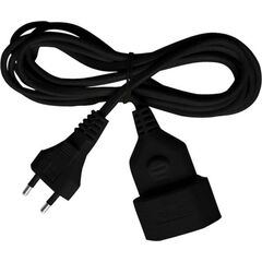 BRENNENSTUHL PLASTIC EXTENSION CABLE 5M BLACK H03VVH2-F 2X0,75 (1161800) (BNN1161800)