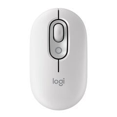 LOGITECH MOUSE POP WIRELESS WITH EMOJI BUTTON WHITE
