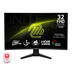 MSI MONITOR GAMING MAG 32C6, CURVED VA FHD, 31.5", 16:9, 250CD/M2, 3000:1, 1MS, 180HZ, 1920X1080, 2XHDMI/ 1XDP/ HP OUT, BLACK, 3YW.