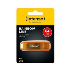 INTENSO USB 2.0 STICK 64GB RAINBOW LINE ORANGE (3502490) (NSO3502490)