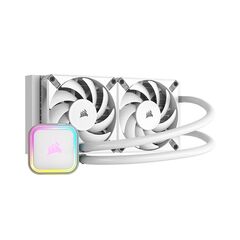 CORSAIR ICUE H100I RGB ELITE LIQUID CPU COOLER - WHITE 277MM X 120MM X 27MM RADIATOR (CW-9060078-WW) (CORCW-9060078-WW)