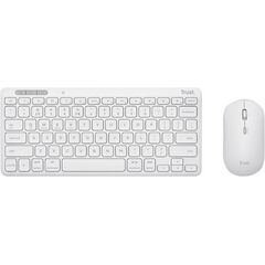 TRUST DESKSET LYRA US WIRELESS MOUSE AND KEYBOARD WHITE 25073