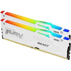 KINGSTON MEMORY KF560C30BWEAK2-64 FURY BEAST WHITE RGB  DDR5, 6000MT/S, 64GB KIT OF 2
