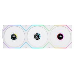 LIAN LI UNI FAN TL-LCD WIRELESS REVERSE 120 WHITE (3PCS & CONTROLLER) CASE FAN
