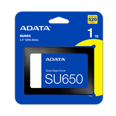 ADATA SSD 2.5" 1TB ASU650SS-1TT-R, SATA3, READ 520 MB/S, WRITE 450MB/S, 3YW.