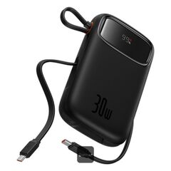BASEUS POWERBANK QPOW 2 20000MAH 30W 2XUSB-C BLACK (P10055009113-00) (BASP10055009113-00)