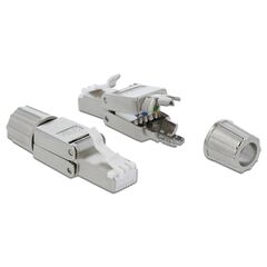 DELOCK ΒΎΣΜΑ RJ45 CAT 6A STP 86477, TOOL-FREE, ΑΣΗΜΊ