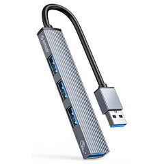 ORICO USB HUB AH-A13, 4X ΘΥΡΏΝ, USB 3.0, 5GBPS, USB ΣΎΝΔΕΣΗ, ΓΚΡΙ