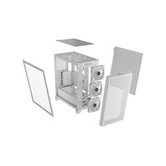 CORSAIR MID TOWER ATX CASE 3000D RGB AIRFLOW WINDOWED TEMPERED GLASS - WHITE - CC-9011256-WW