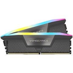 CORSAIR RAM DIMM XMS5 KIT 2X32GB CMH64GX5M2B5600Z40K, DDR5, 5600MHZ, LATENCY 40-40-40-77, 1.25V, VENGEANCE RGB, INTEL XMP & AMD EXPO, RGB LED, GREY, LTW.