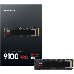 SAMSUNG SSD M.2 NVME PCI-E GEN5 1TB MZ-VAP1T0BW SERIES 9100 PRO, M.2 2280, NVME PCI-E GEN5X4, READ 14700MB/S, WRITE 13300MB/S, 5YW.