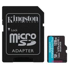 KINGSTON MEMORY CARD SDCG4/128GB CANVAS GO PLUS CLASS 10, UHS-I, U3, V30, A2