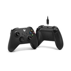 MICROSOFT XBOX WIRELESS CONTROLLER + USB-C CABLE BLACK GAMEPAD ANALOGUE / DIGITAL PC, XBOX ONE, XBOX ONE S, XBOX ONE X, XBOX SERIES S, XBOX SERIES X