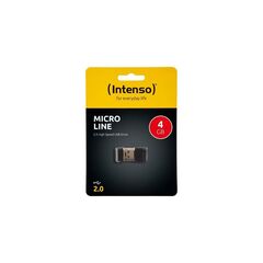 INTENSO USB 2.0 STICK 4GB MICRO LINE BLACK (3500450) (NSO3500450)