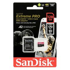 SANDISK EXTREME PRO MICROSDXC 128GB CLASS 10 U3 V30 A2 UHS-I ΜΕ ΑΝΤΆΠΤΟΡΑ