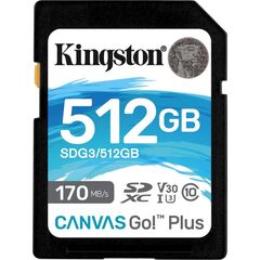 KINGSTON CANVAS GO PLUS SDXC 512GB CLASS 10 U3 V30 UHS-I (SDG3/512GB) (KINSDG3-512GB)