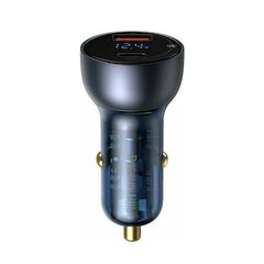 BASEUS CAR CHARGER PARTICULAR DIGITAL DISPLAY C+U, PD 3.0 QC 4.0+, SCP, PPS, 5A, 65W DARK GRAY (CCKX-C0G) (BASCCKX-C0G)