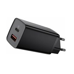 BASEUS ΦΟΡΤΙΣΤΉΣ ΧΩΡΊΣ ΚΑΛΏΔΙΟ ΜΕ ΘΎΡΑ USB-A ΚΑΙ ΘΎΡΑ USB-C QUICK CHARGE 3.0 ΜΑΎΡΟΣ (CCGAN2L-B01) (BASCCGAN2L-B01)