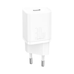 BASEUS ΦΟΡΤΙΣΤΉΣ ΧΩΡΊΣ ΚΑΛΏΔΙΟ ΜΕ ΘΎΡΑ USB-C 30W POWER DELIVERY ΛΕΥΚΌΣ (SUPER SI) (CCSUP-J02) (BASCCSUPJ02)
