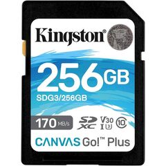 KINGSTON CANVAS GO PLUS SDXC 256GB CLASS 10 U3 V30 UHS-I (SDG3/256GB) (KINSDG3-256GB)