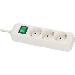 BRENNENSTUHL ECO-LINE ΠΟΛΎΠΡΙΖΟ ΑΣΦΑΛΕΊΑΣ 3 ΘΈΣΕΩΝ ΜΕ ΔΙΑΚΌΠΤΗ ΚΑΙ ΚΑΛΏΔΙΟ 1,5M/ H05VV-F/ 3G1,5 WHITE (1152320015) (BNN1152320015)