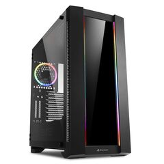 SHARKOON ELITE SHARK CA200G GAMING MIDI TOWER ΚΟΥΤΊ ΥΠΟΛΟΓΙΣΤΉ ΜΕ ΠΛΑΪΝΌ ΠΑΡΆΘΥΡΟ ΚΑΙ RGB ΦΩΤΙΣΜΌ ΜΑΎΡΟ (ELCA200G) (SHRELCA200G)