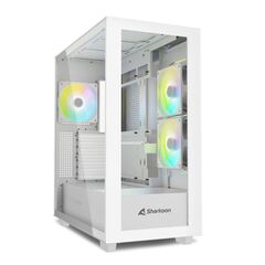 SHARKOON REBEL C60 RGB GAMING MIDI TOWER ΚΟΥΤΊ ΥΠΟΛΟΓΙΣΤΉ ΜΕ ΠΛΑΪΝΌ ΠΑΡΆΘΥΡΟ ΛΕΥΚΌ (REBC60RGBWH) (SHRREBC60RGBWH)