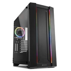 SHARKOON ELITE SHARK CA200M GAMING MIDI TOWER ΚΟΥΤΊ ΥΠΟΛΟΓΙΣΤΉ ΜΕ ΠΛΑΪΝΌ ΠΑΡΆΘΥΡΟ ΚΑΙ RGB ΦΩΤΙΣΜΌ ΜΑΎΡΟ (ELCA200M) (SHRELCA200M)