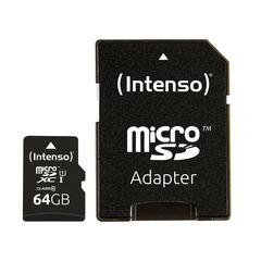 INTENSO MICROSDXC CARD 64GB PREMIUM CLASS 10 U1 (3423490) (NSO3423490)