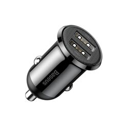 BASEUS GRAIN PRO CAR CHARGER BLACK (CCALLP-01) (BASCCALLP-01)