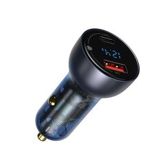 BASEUS PPS CAR CHARGER SET PARTICULAR DIGITAL DISPLAY BLACK (TZCCKX-0G) (BASTZCCKX-0G)