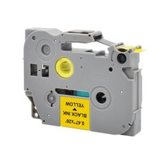 ΠΛΑΣΤΙΚΉ ΤΑΙΝΊΑ ΕΤΙΚΕΤΟΓΡΆΦΟΥ MEDIARANGE (BROTHER TZ-631/TZE-631) 12 MM X 8 M (ΜΑΎΡΑ ΓΡΆΜΜΑΤΑ ΣΕ ΚΊΤΡΙΝΟ ΦΌΝΤΟ) (MRBTZ631)