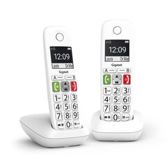 GIGASET WIRELESS LANDLINE PHONE E290 DUO WHITE (L36852-H2901-D202) (GGSE290DUO-WH)