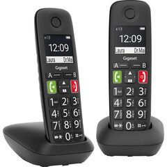 GIGASET E290 DUO ΑΣΎΡΜΑΤΟ ΤΗΛΈΦΩΝΟ SET ΓΙΑ ΗΛΙΚΙΩΜΈΝΟΥΣ ΜΕ AΝΟΙΧΤΉ AΚΡΌΑΣΗ (GGSE290DUO-BK)