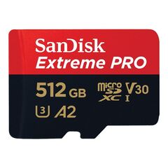 SANDISK EXTREME PRO MICROSDXC 512GB CLASS 10 U3 V30 A2 UHS-I ΜΕ ΑΝΤΆΠΤΟΡΑ